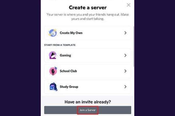 Cách tham gia vào một server trên Discord bước 2