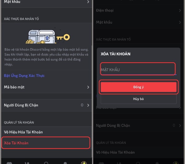 Cách xóa tài khoản Discord trên điện thoại bước 2