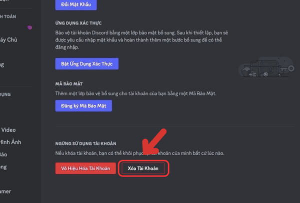 Cách xóa tài khoản Discord trên máy tính bước 2