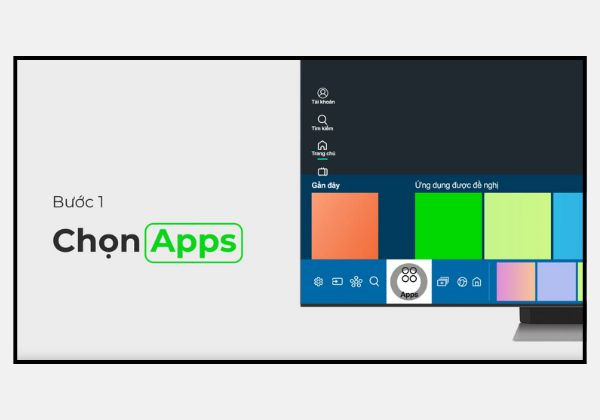 Hướng dẫn cài đặt VieON trên tivi Samsung bước 1