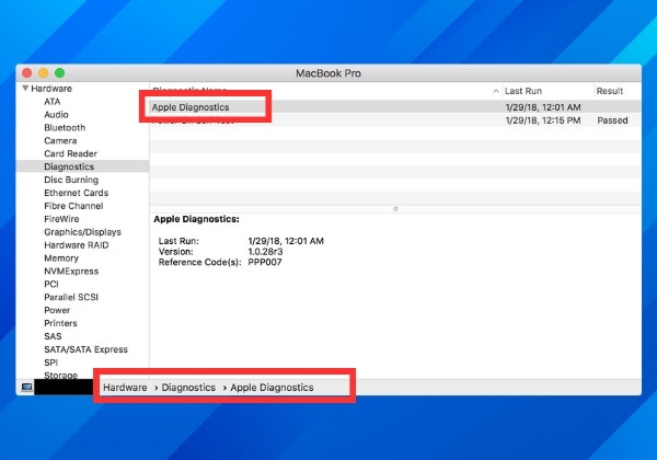 Chạy Apple Diagnostics