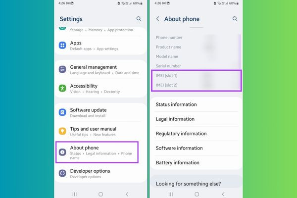 Check IMEI tại phần Cài đặt Check IMEI tại phần Cài đặt