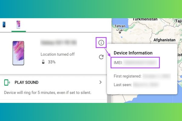 Check Mã IMEI bằng Google Find My bước 4 Check Mã IMEI bằng Google Find My bước 4