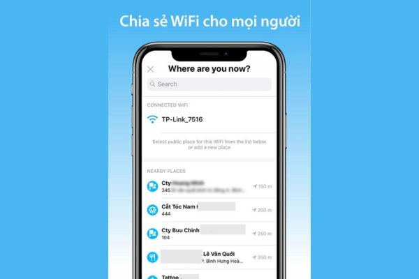 Chia sẻ WiFi cá nhân đến mọi người