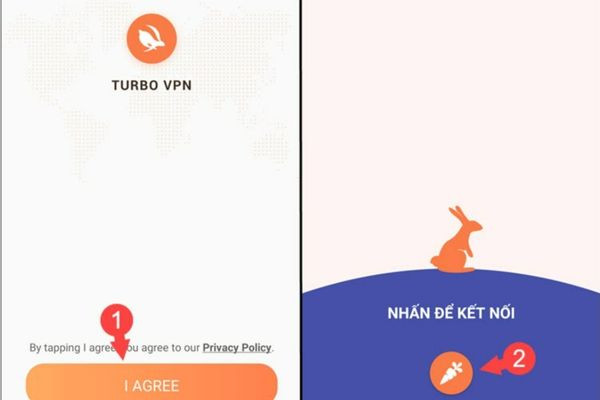 Dùng app Turbo VPN bước 2