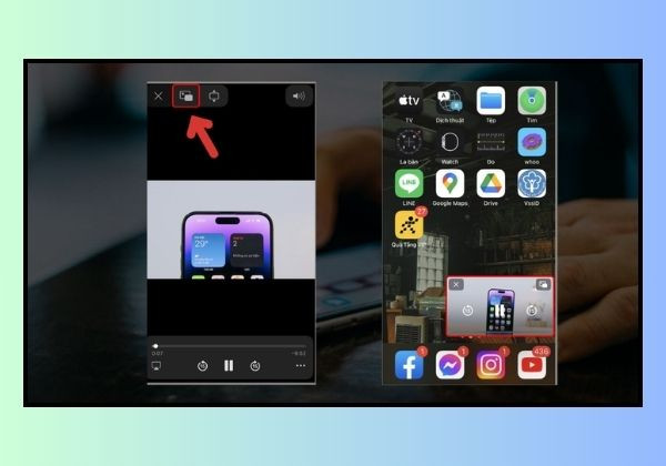 Dùng “Picture-in-Picture” bước 1