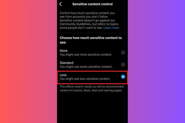 Hướng dẫn ẩn nội dung nhạy cảm Instagram B5 Hướng dẫn ẩn nội dung nhạy cảm Instagram B5