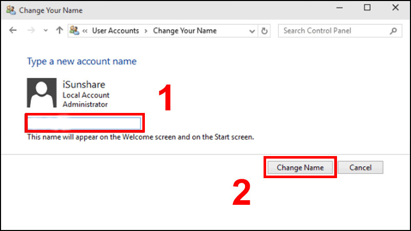 Hướng dẫn cách thay đổi tên User Win 10 11 đơn giản
