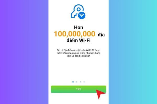 Hướng dẫn dùng app WiFi Map bước 1