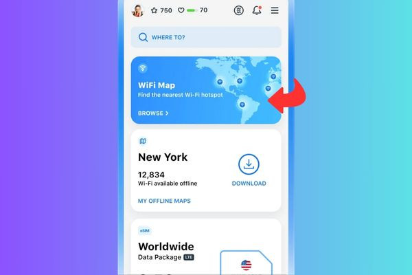 Hướng dẫn dùng app WiFi Map bước 3