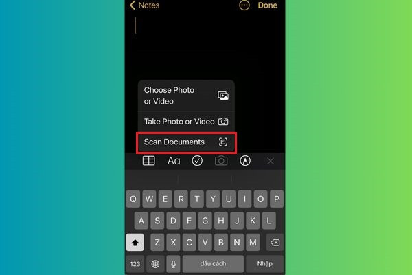 Hướng dẫn scan ảnh thành PDF trên iPhone bước 3