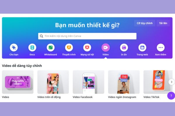 Hướng dẫn tạo hiệu ứng chuyển cảnh video trên Canva bước 1