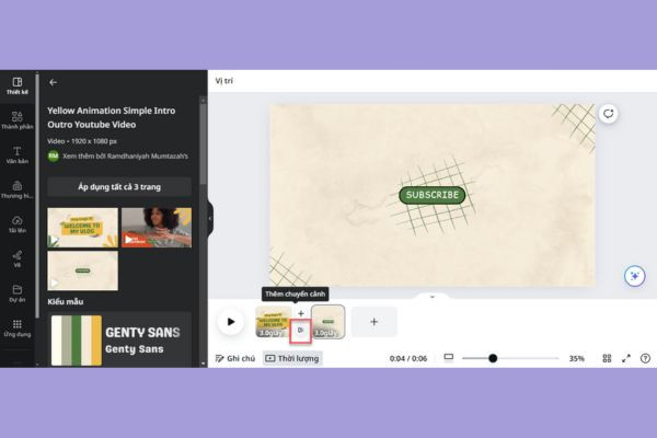 Hướng dẫn tạo hiệu ứng chuyển cảnh video trên Canva bước 4