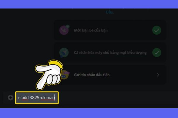 Hướng dẫn thêm emoji Discord bằng bot emoji,gg bước 4