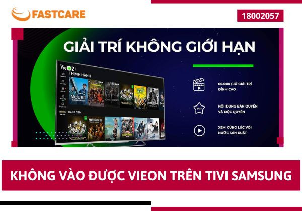 Không vào được Vieon trên tivi Samsung