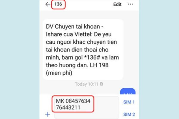 Lấy mật khẩu qua tin nhắn SMS bước 2