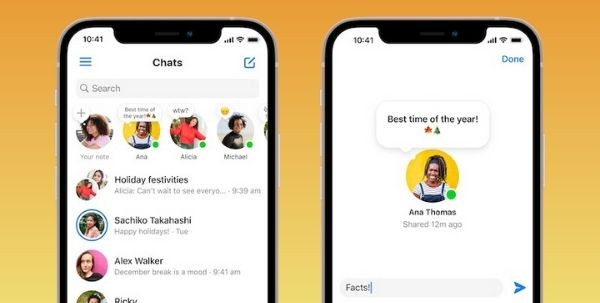 Lỗi không có tính năng ghi chú trên Messenger