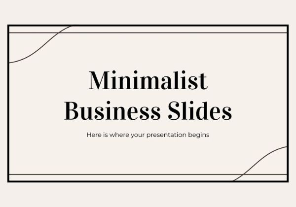 Minimalist Business Slides