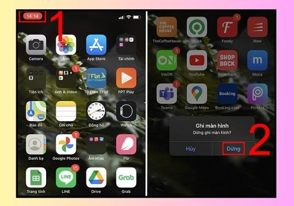 Cách quay màn hình trên iPhone với các máy có nút Home bước 2