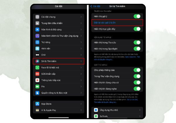 Reset Siri trên điện thoại iPhone bước 1