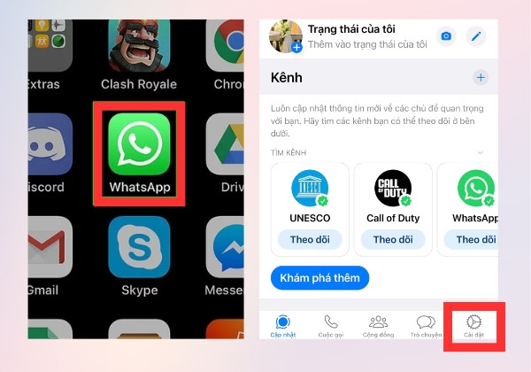 Sao lưu tin nhắn WhatsApp trên thiết bị di động bước 1 Sao lưu tin nhắn WhatsApp trên thiết bị di động bước 1