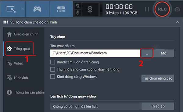 Sử dụng Bandicam bước 2