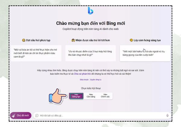 Cách dùng Bing Image Creator B2