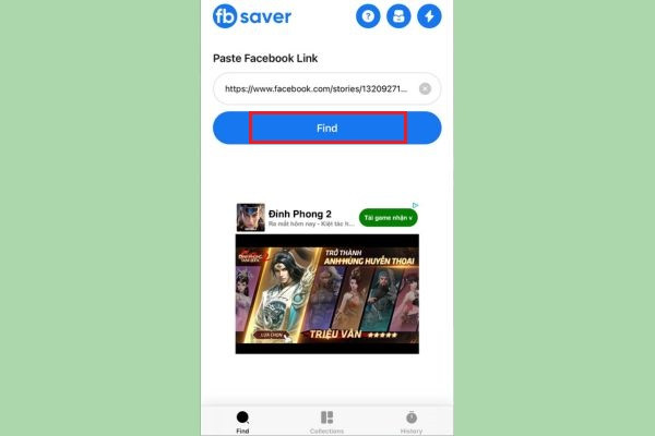 Sử dụng FBSaver bước 3