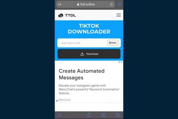 Sử dụng TikTok Downloader bước 2