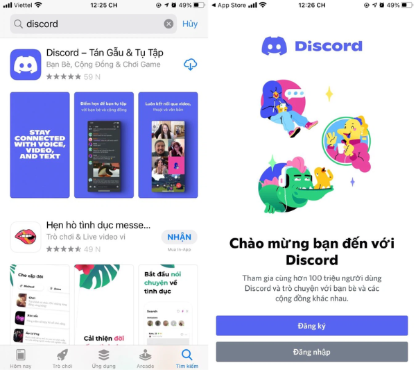 Tải Discord về điện thoại bước 1