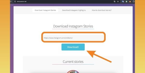 Tải Story Instagram trên máy tính bước 2