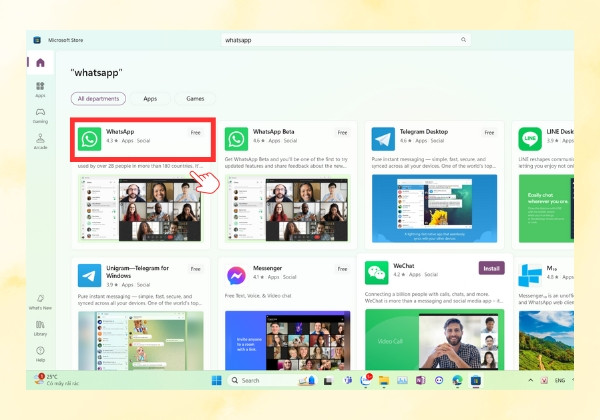 Tải WhatsApp cho máy tính bước 1 cách 2