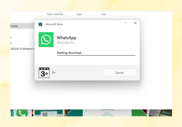 Tải WhatsApp cho máy tính bước 2 cách 2