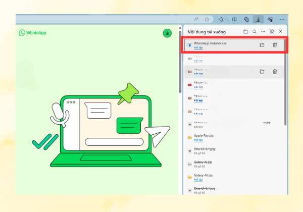 Tải WhatsApp cho máy tính bước 3 cách 1