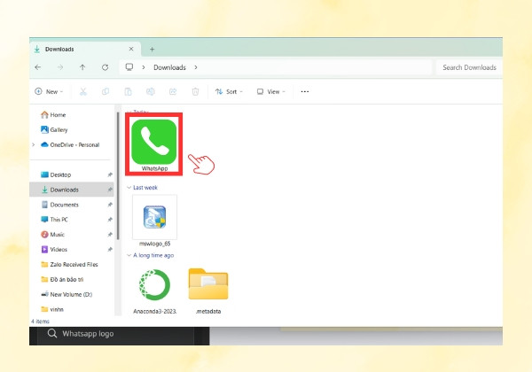 Tải WhatsApp cho máy tính bước 4 cách 1