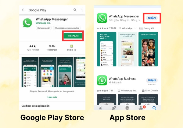 Tải Whatsapp Mobile bước 1
