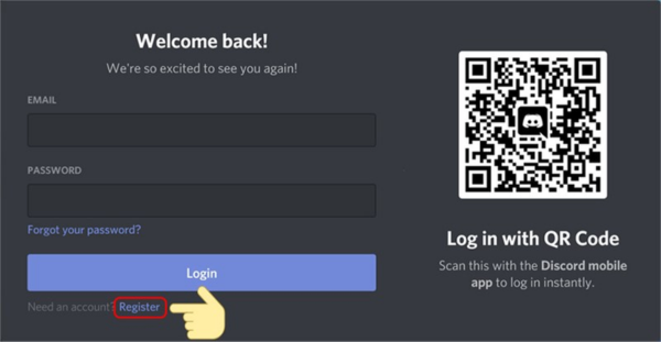 Cách tạo tài khoản Discord bước 1