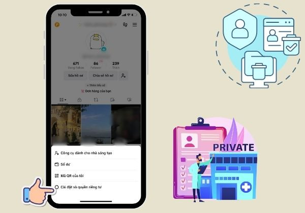tắt đã đọc tin nhắn TikTok cực dễ bước 2