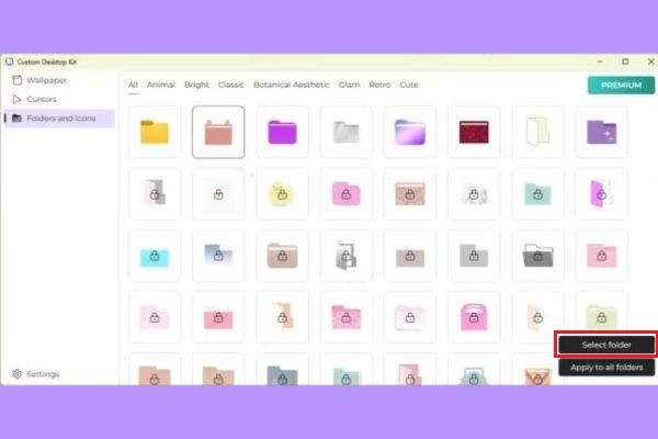 Folders and icons&nbsp;