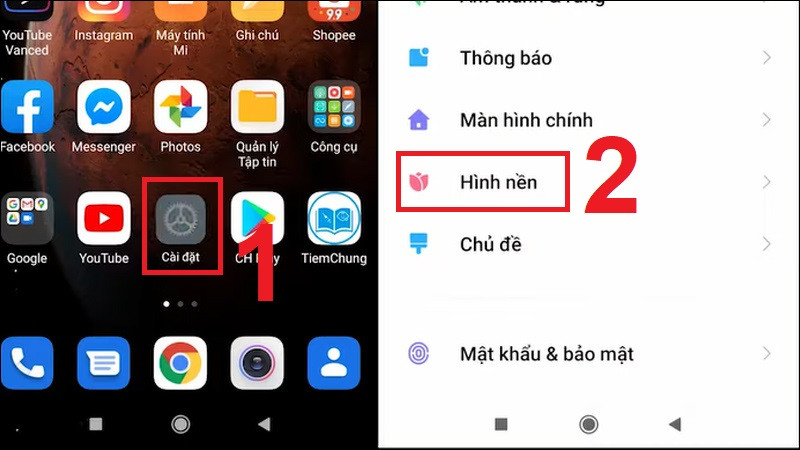 Thay đổi hình nền điện thoại xiaomi theo ảnh từ Album