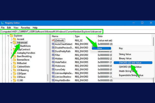 Thay đổi kích thước của thanh Taskbar B2