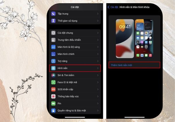 thay đổi theme iPhone tại màn hình khóa bước 1