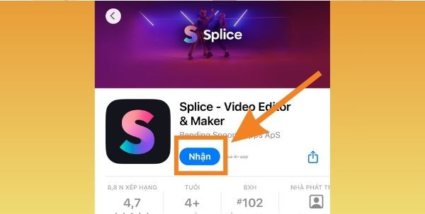 Thêm chữ vào video trên iPhone bằng Splice bước 1