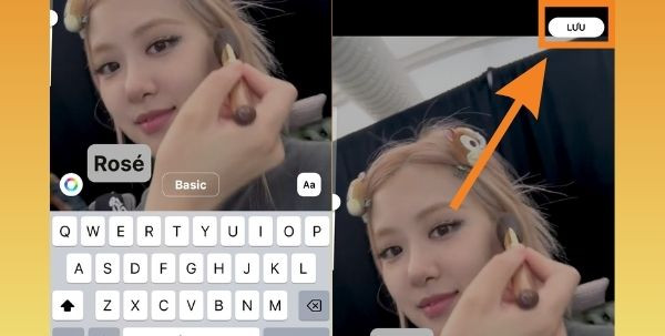 Thêm chữ vào video trên iPhone bằng Zalo bước 3
