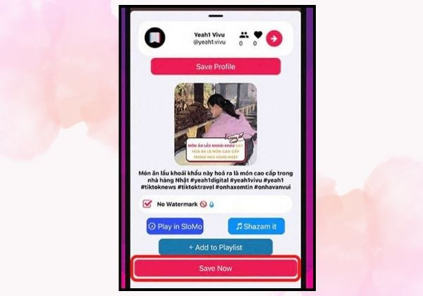 Tiến hành lưu video về máy