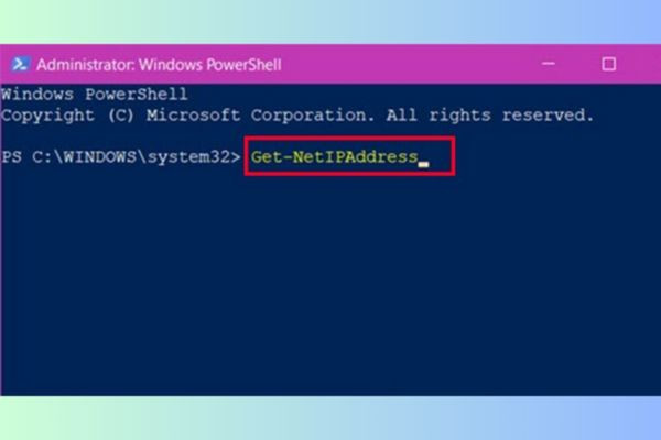 Tìm IP bằng Powershell bước 2