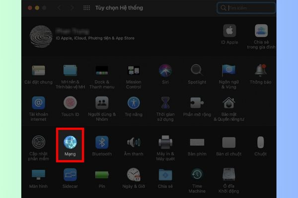 Tìm IP bằng tùy chọn Hệ thống bước 2