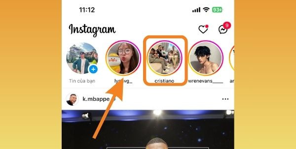 Xem Story Instagram ẩn danh tài khoản đã theo dõi bước 1