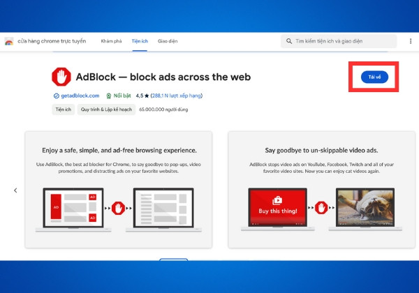 AdBlock – best ad blocker chặn quảng cáo hiệu quả trên Youtube