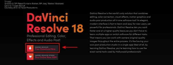 Cách tải Blackmagic DaVinci Resolve B3